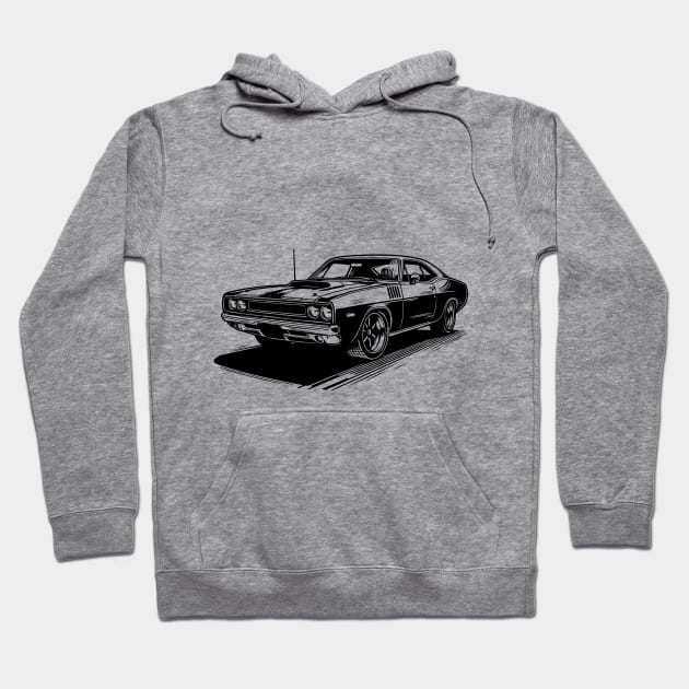 american muscle car Hoodie by raventink